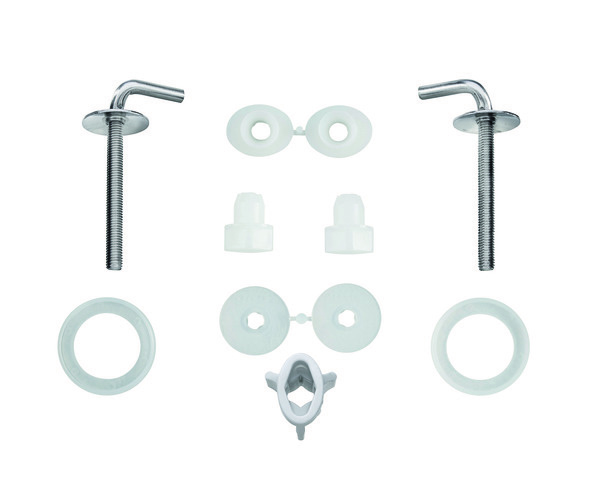 Duravit Scharnier-Set für WC-Sitz ohne Absenkautomatik, Edelstahl, 0061140000
