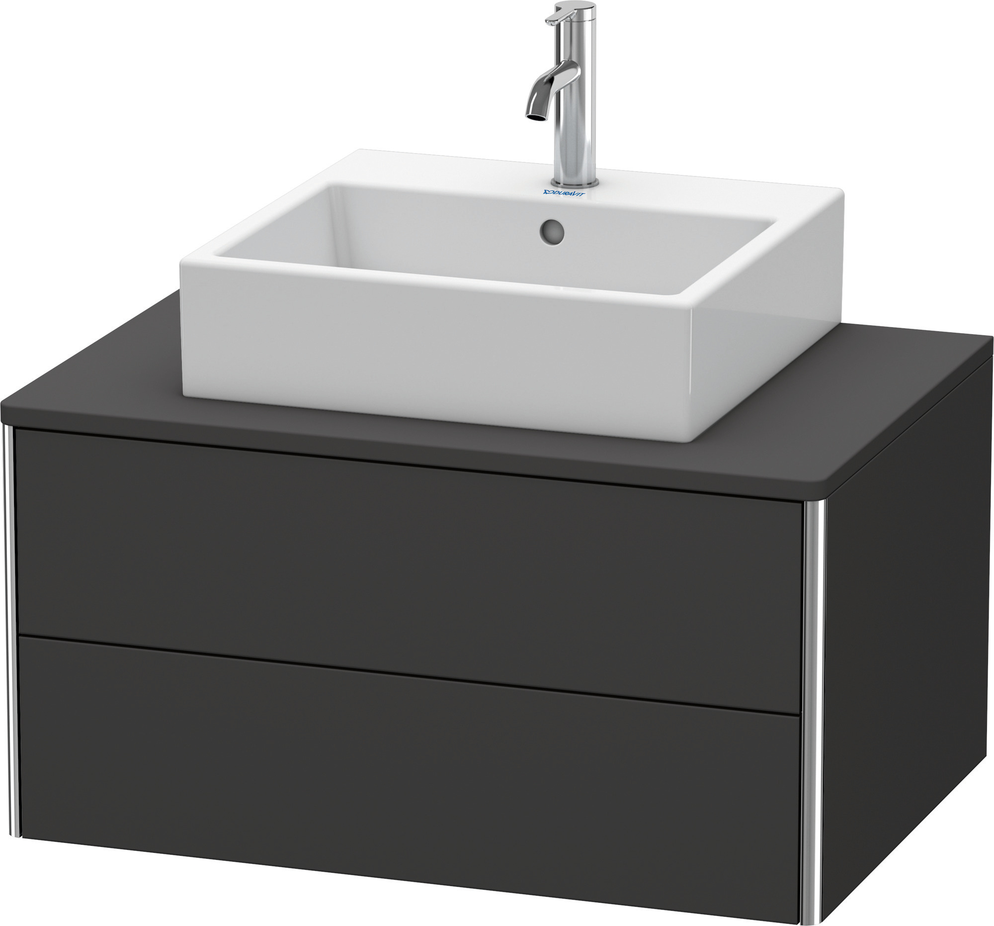 Duravit WTU XSquare 400x800x548mm,wandhängend Graphit Supermatt, 2 Schubkästen