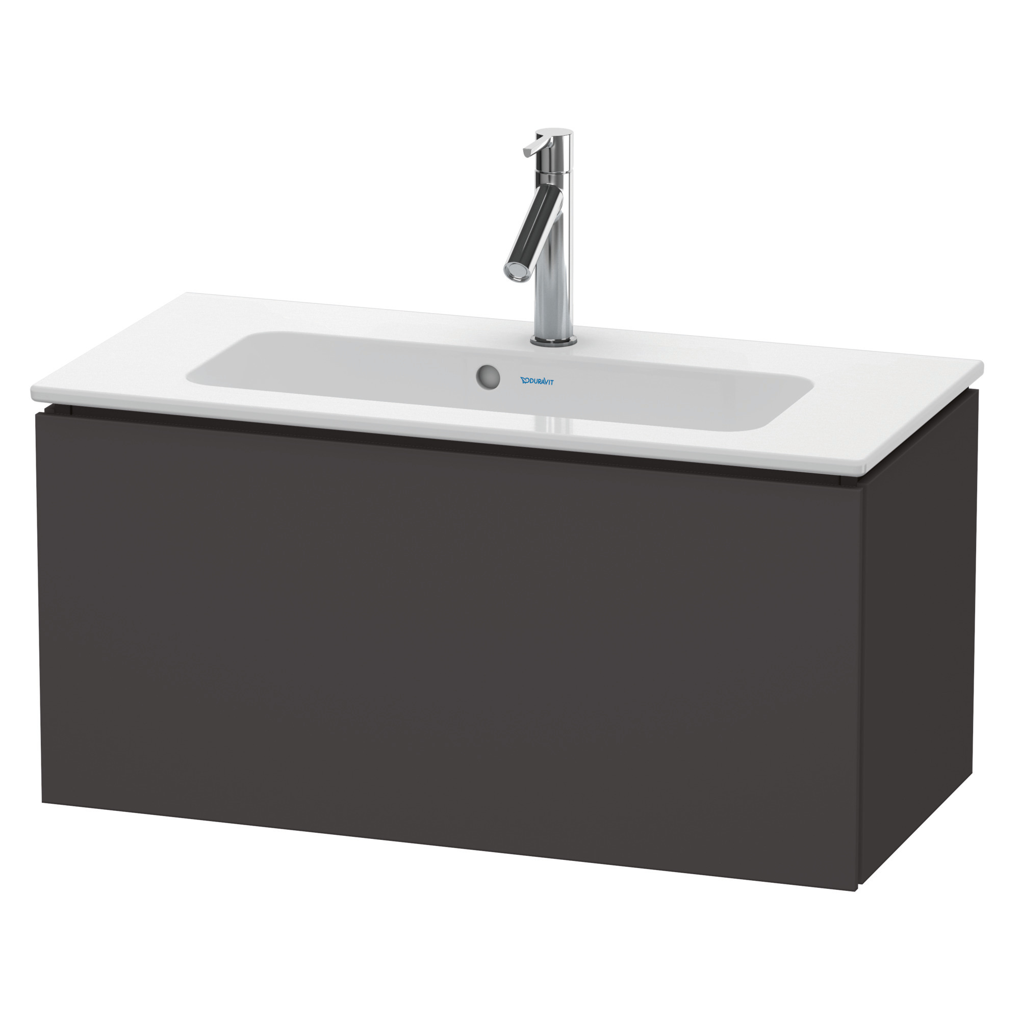 Duravit WTU Compact L-Cube 400x820x391mm 1 Auszug, graphit supermatt