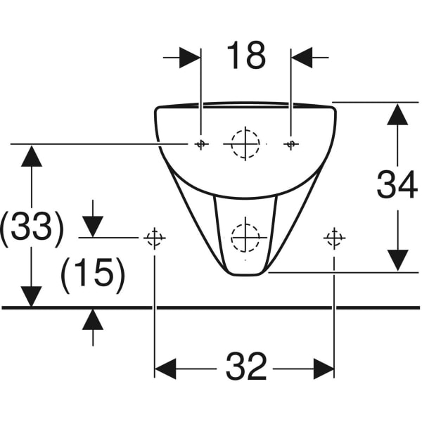 Geberit Renova Plan Wandbidet mit Überlauf, weiß