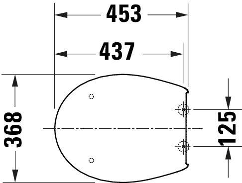 Duravit Univ. WC-Sitz Oval Tief 452mm, Ülap. Absenkaut.,abnehmb.,Scharn. Edelst.,Weiß