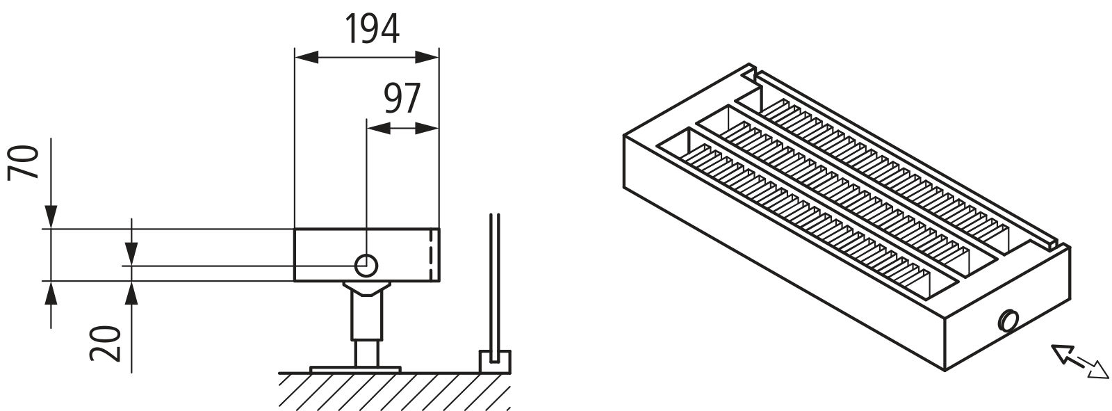 Kermi L-Kon S Typ33 BH210x194x1200mm QN1718,weiß,6bar, m. Abd., AB Uni.,VE4,5