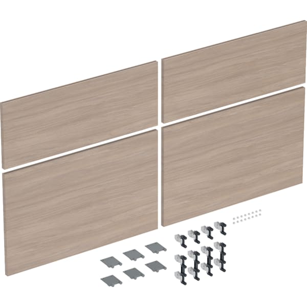 Geberit Schubladenfront Set (4 St.) für iCon US für DWT B:120cm, Eiche natur
