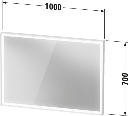 DU LCU SPL 1000x67x700mm, Weiß, LED