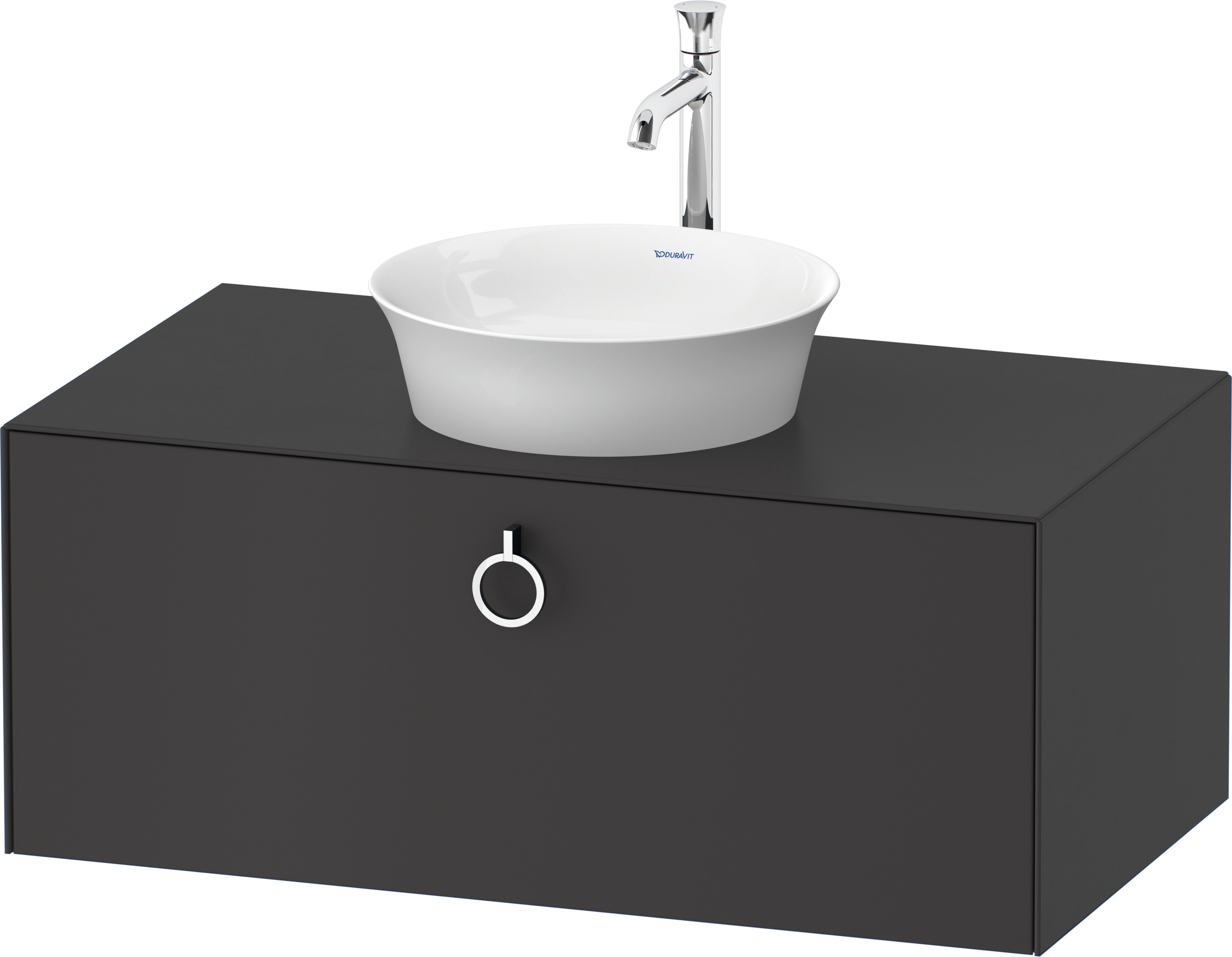 Duravit WTU wandh. White Tulip,1 Ausz.,mit Griff,408x1000x550,Graphit Seidenmatt