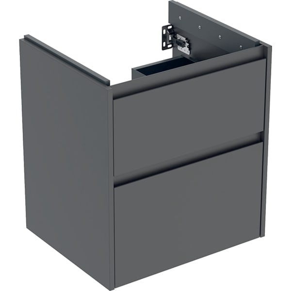 Geberit Renova Plan US f. WT, m. 2 Schubladen 54,6x60,6x44,6cm, lava/l. seidenmatt