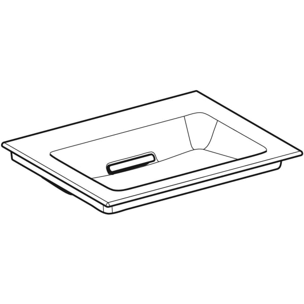 Geberit ONE MWT 60x48cm, CleanDrain o. Hl., o. Ül., weiß, KeraTect/weiß glzd