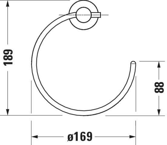 DU D-Code Handtuchring, Chrom