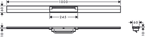 Hansgrohe RainDrain Flex Duschrinne 1000 mm kürzbar zur freien Montage BBR