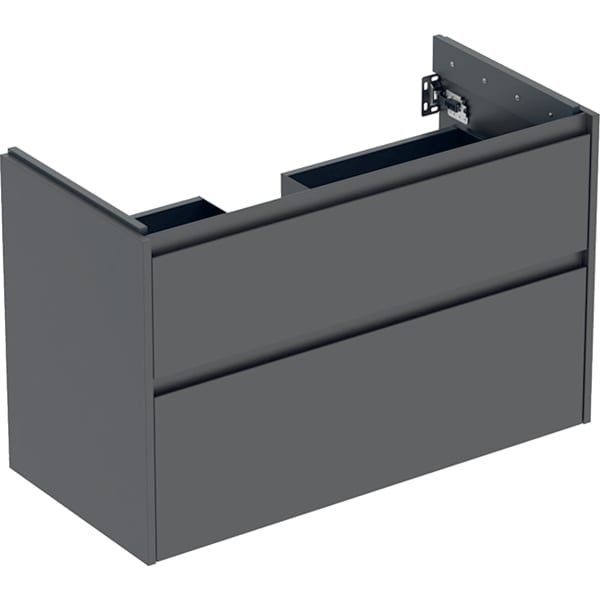 Geberit Renova Plan US f. WT, m. 2 Schubladen 94,8x60,6x44,6cm, lava/l. seidenmatt