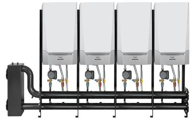 Remeha Kaskadenset 15 Quinta Ace 4 WE 45/65 kW freistehend in Reihe