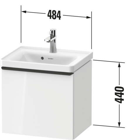 Duravit D-Neo WTU,Wdh,Ausz:1,Griff:Bronze Geb 484x372x440mm,Betongrau Matt,Dekor