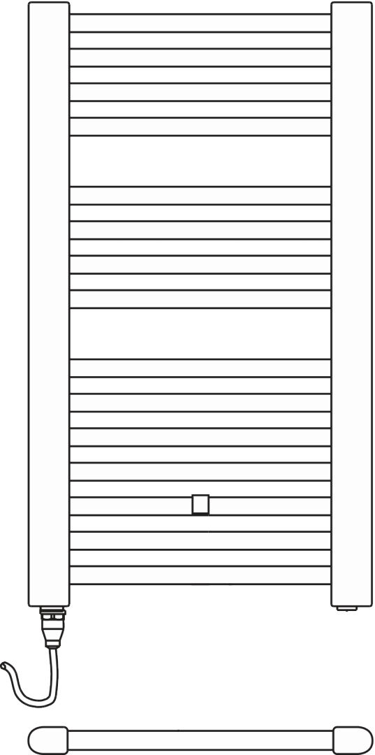 Kermi Basic-E gerade BH1770x35x524mm max.P800,WEI,WKS re. WEI,SK1
