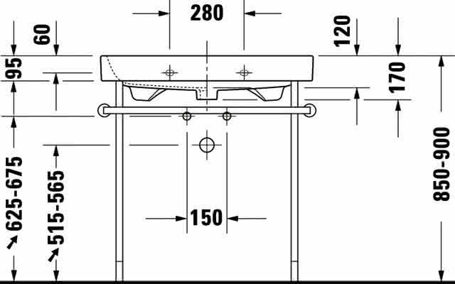 DU Möbelwaschtisch Happy D.2 800 mm m.ÜL, m.HLB, 1 HL, geschl., weiß