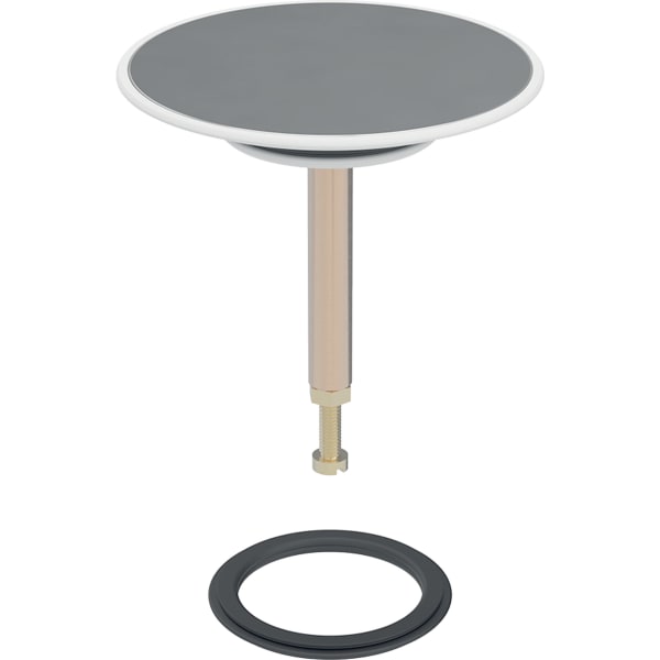 Geberit Ventilstopfen d72/35x5,5 für BW Ablauf, weiß/chrg