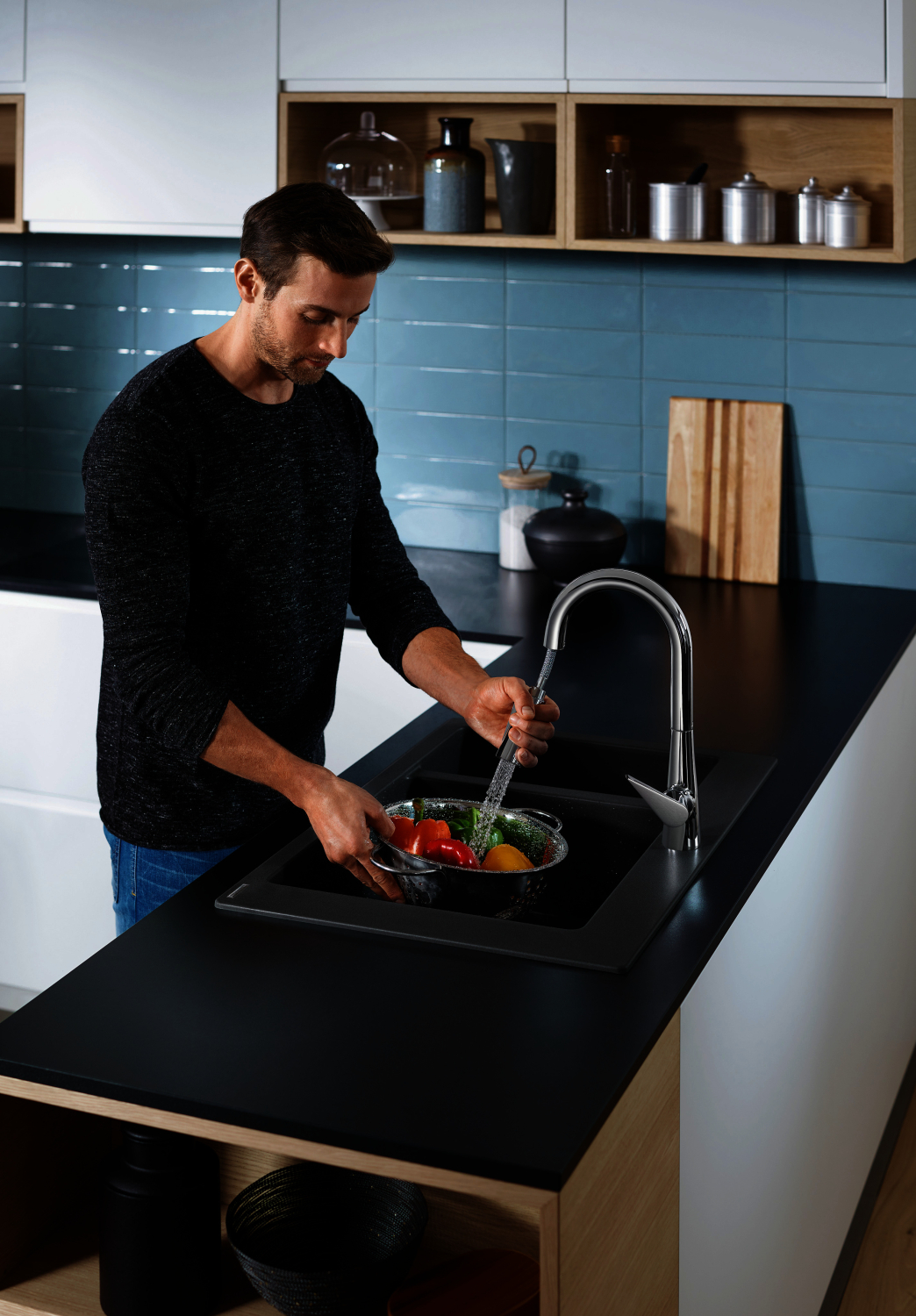 Hansgrohe Spültischmischer 160 Talis M51 Ausziehbrause 2jet sBox chrom