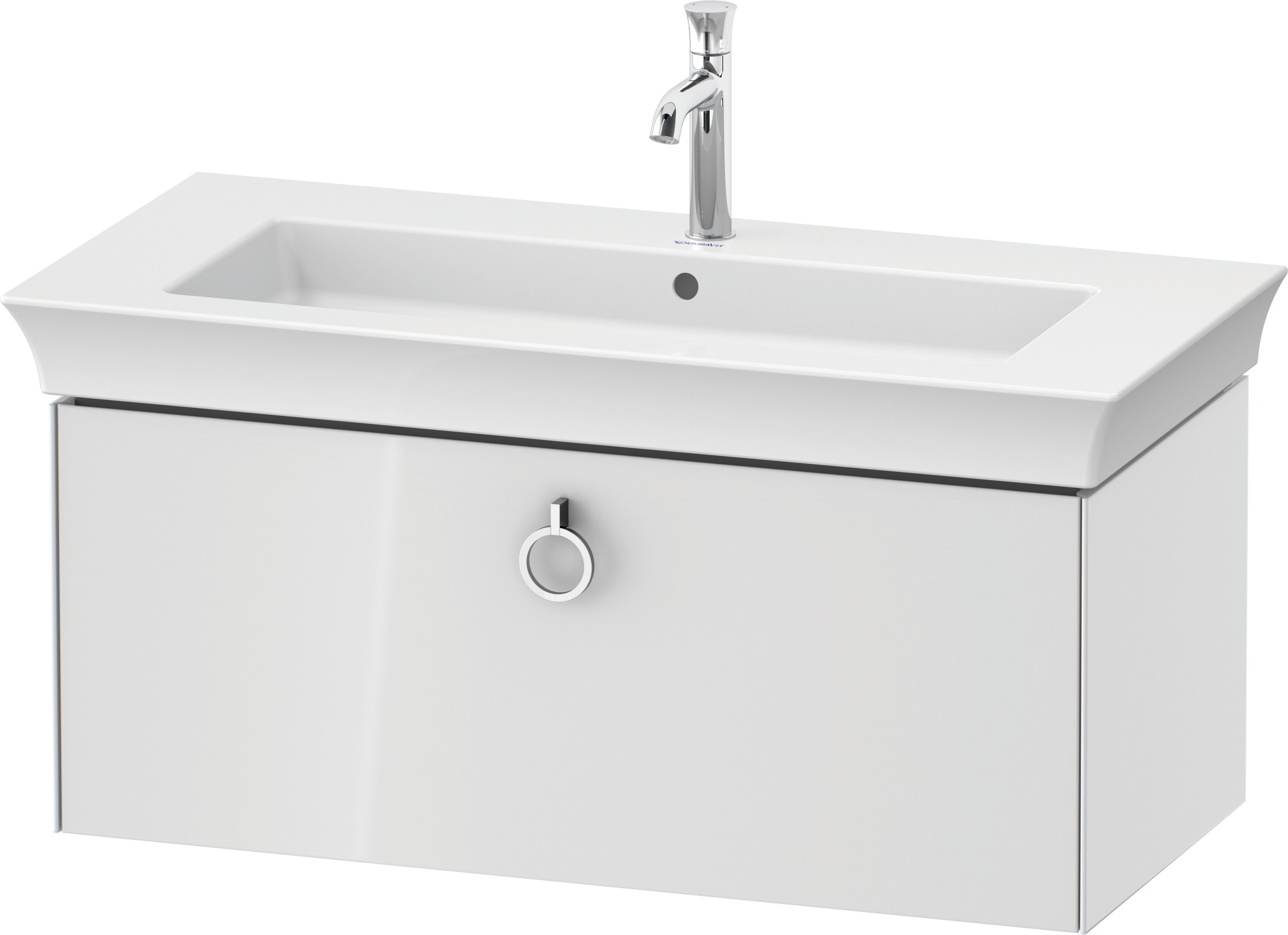 Duravit WTU wandh. White Tulip,1 Ausz.,mit Griff,410x984x458,Weiß Hochglanz