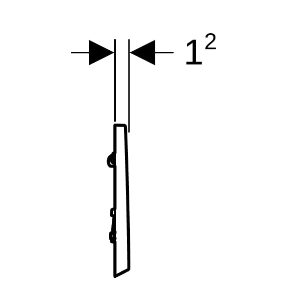 Geberit Bolero BetPl. für UR-Strg. mit pneumatischer Sp-Ausl, mattverchromt