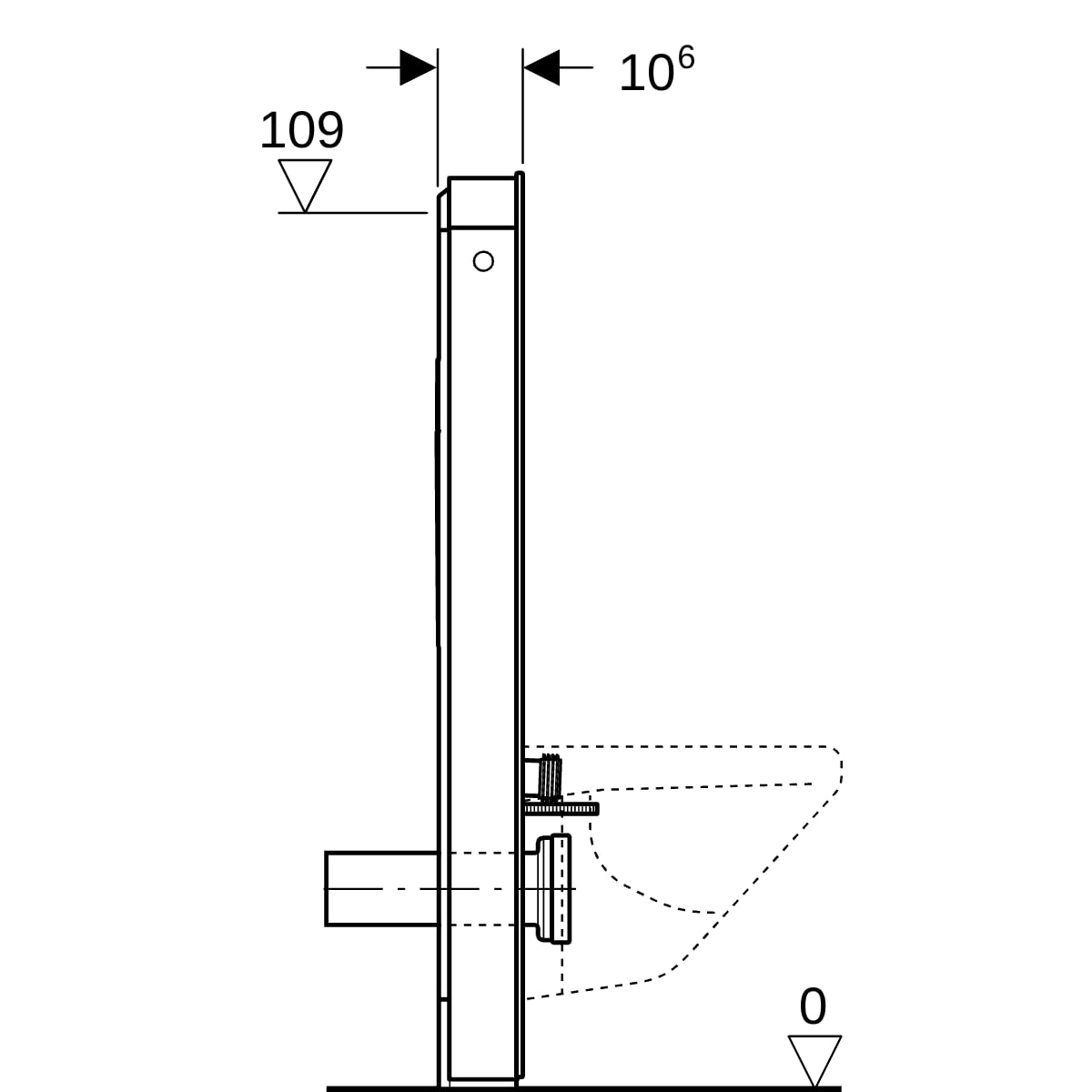 Geberit Monolith Plus Sanitärmodul für WWC 114cm, Glas weiß / Aluminium gebürstet