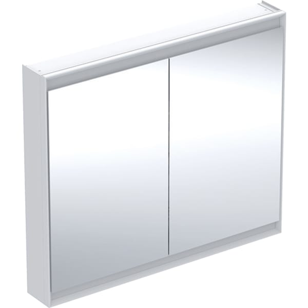 Geberit ONE Spiegelschrank mit ComfortLight 2 Türen, AP-Mont., 105x90x15cm, weiß