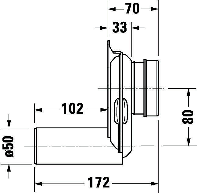 DU Absaugesiphon für Urinal ME by Starck Abgang waagrecht (verdeckt)