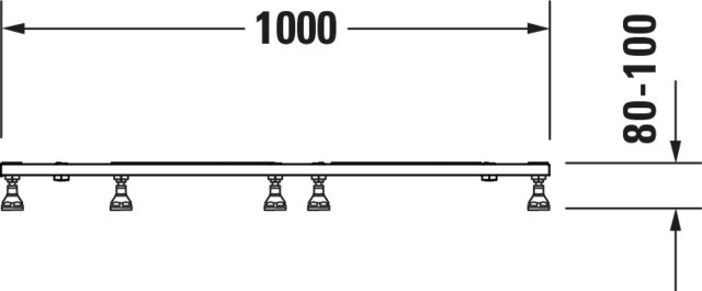 DU Fußgestell für Stonetto Duschwanne 1000x800mm