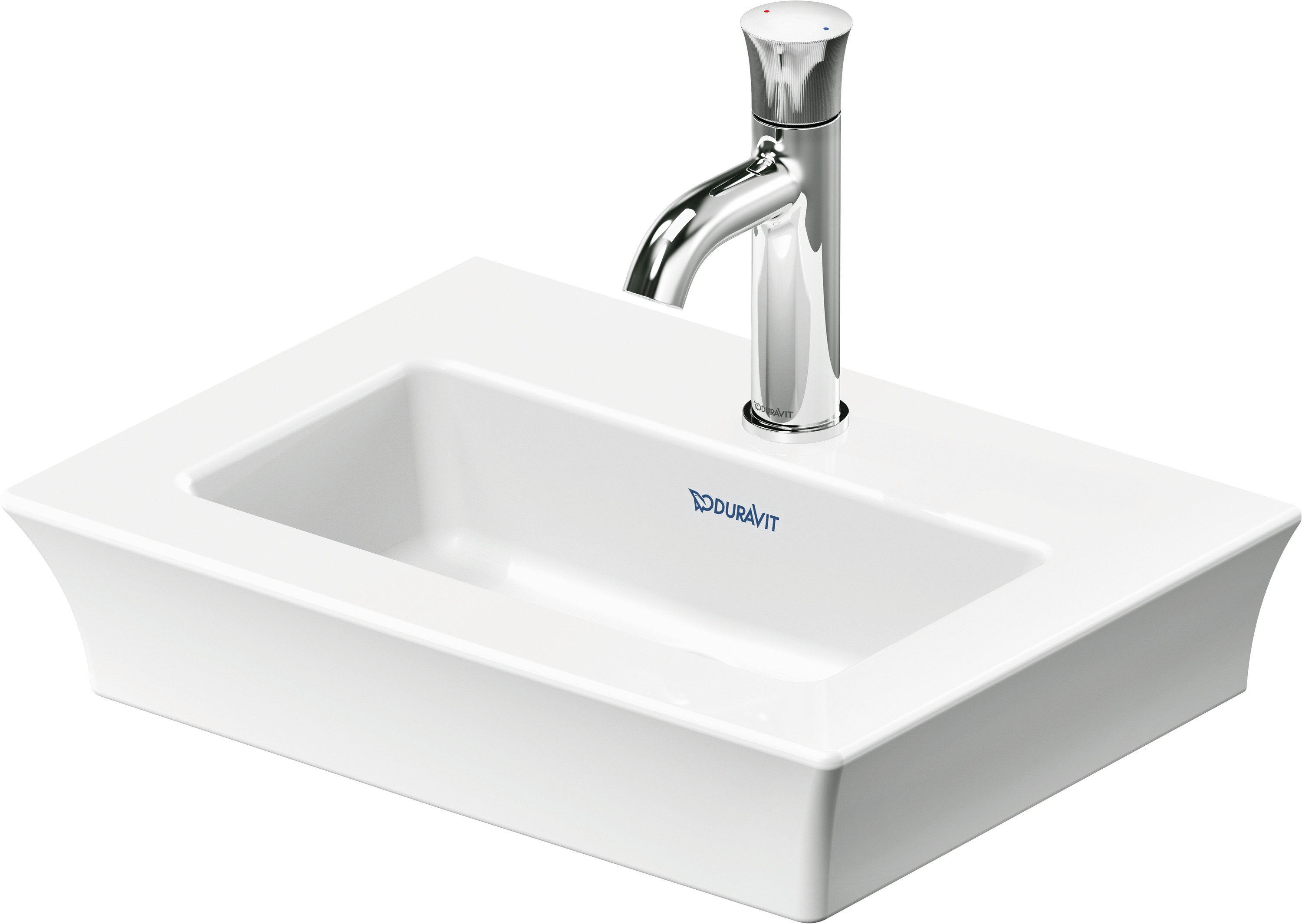 Duravit HWB/MHWB 450 mm White Tulip, weiß o.ÜL,1HL,Rückwand geschl.u.glasiert