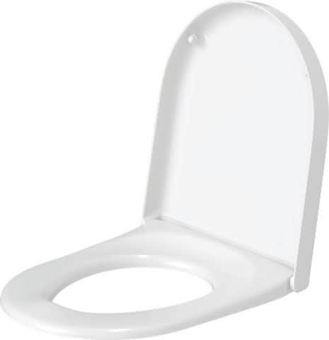 DU WC-Sitz Starck 3 mit SoftClose Scharniere edelstahl, weiß