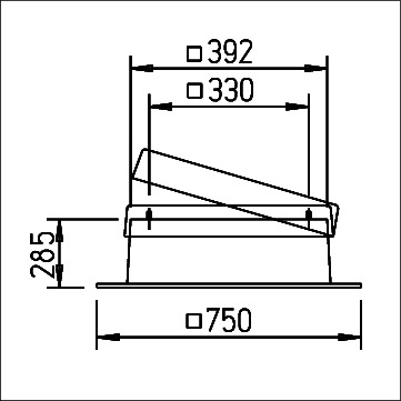 Helios FDS 200/225 Flachdachsockel aus GFK mit Klappmechanismus