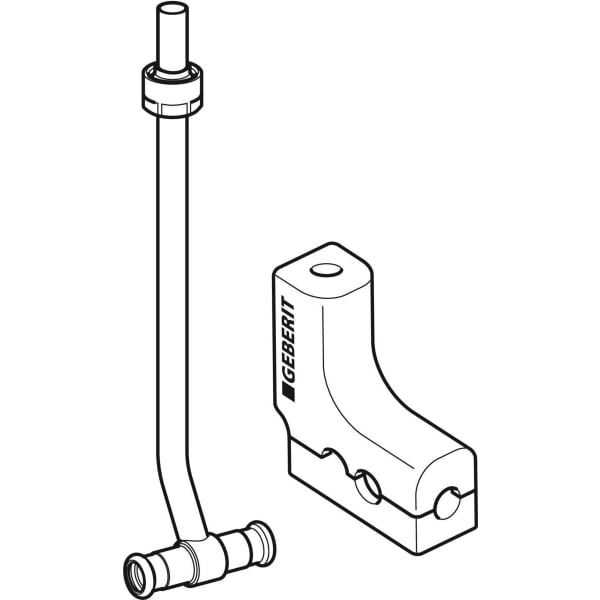 Geberit Mapress Metallrohr-AnschlussT-Stück mit Anschlussverschr. Rg/Cu d18-15-18