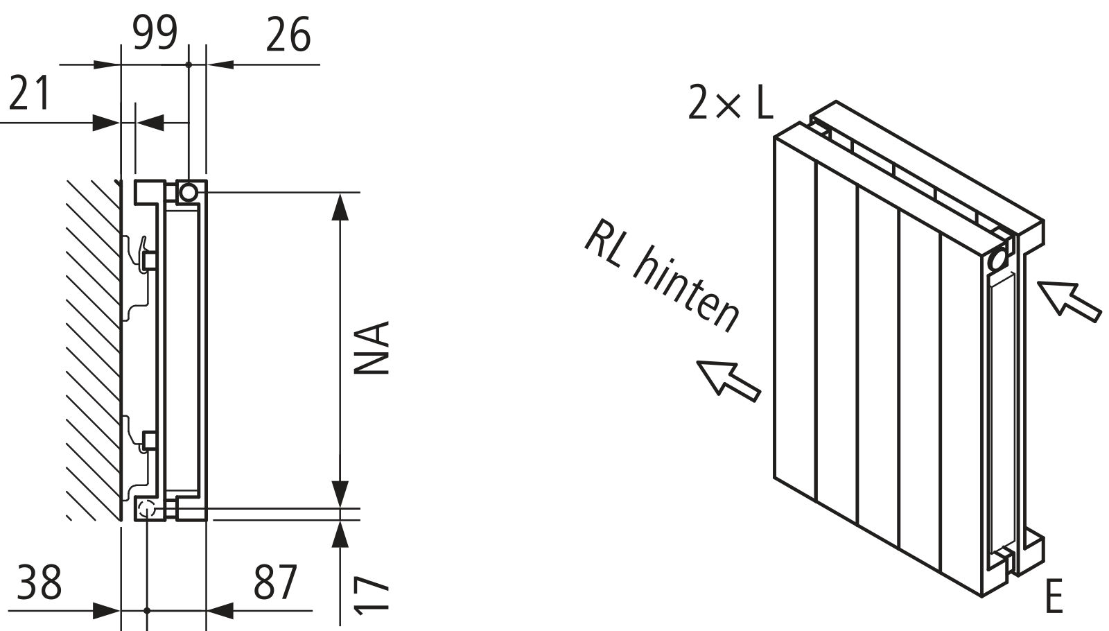 Kermi Heizwand HVN Typ20 BH2200x104x700 QN2339, RAL9016, 6 bar, ANB12