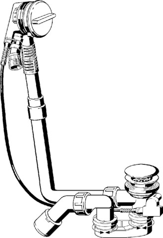 Viega Ab-und Überlauf Multiplex Trio 6161.51 in 560mmxDN40/50 verchromt