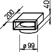 Helios FK-ER 150/100 Flachkanal Endst. 150x50mm,90 Gr.,f.Wickelfalzr. DN 100 mm