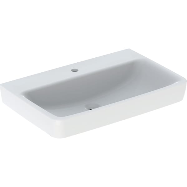 Geberit Renova Plan Waschtisch, 75x48cm m. Hl., o. Ül., weiß