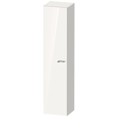 DU XBase Hochschrank 400x358x1760mm Tür 1,Türansch. L/R,Glasfb.5,Weiß glänz.