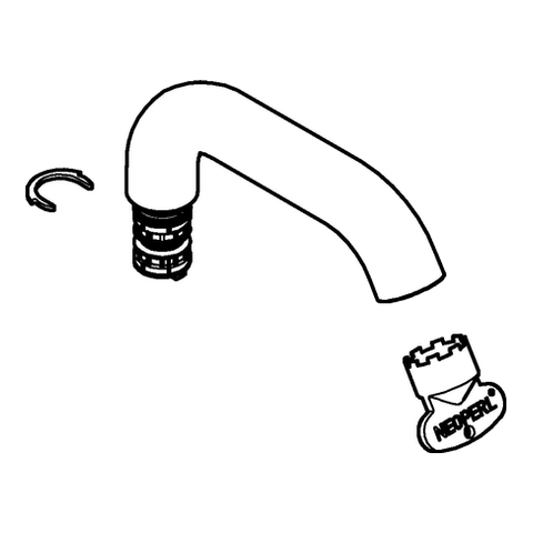 GROHE Rohrauslauf 13373 für Essence EH-Waschtischbatterie M-size supersteel