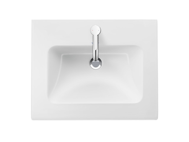 Duravit Möbelwaschtisch 530mm ME by Starck Weiss Seidenmatt, m.ÜL, m.HLB, 1 HL