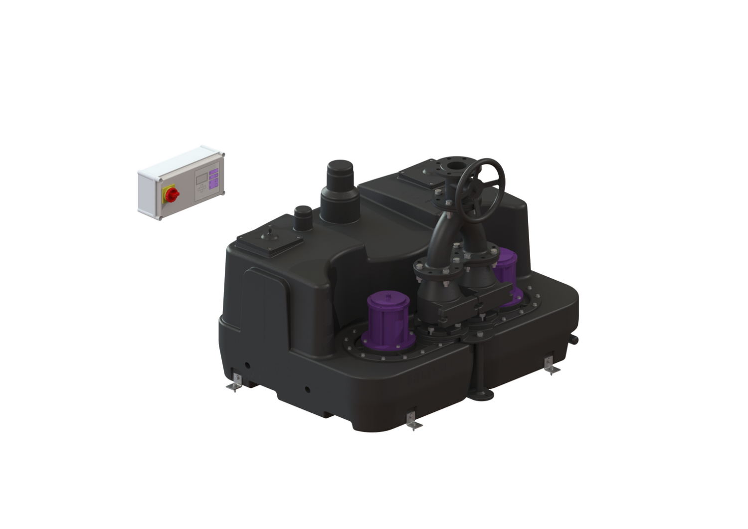 KESSEL-Hebeanlage Aqualift F XL 450 l Duo, SPF 4500-S3, Gussschieber