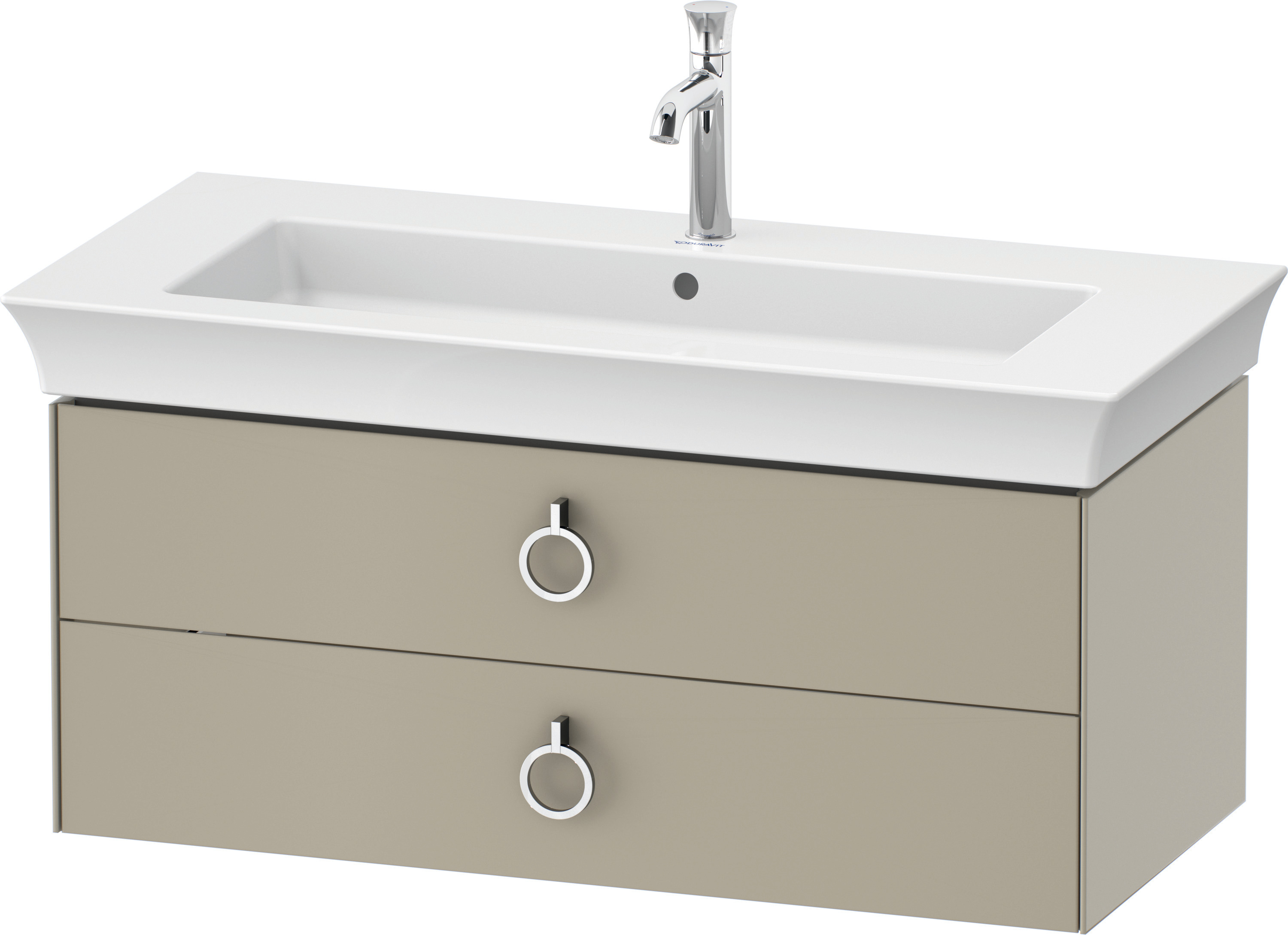 Duravit WTU wandh. White Tulip,2 Schk.,mit Griff,410x984x458,Taupe Seidenmatt