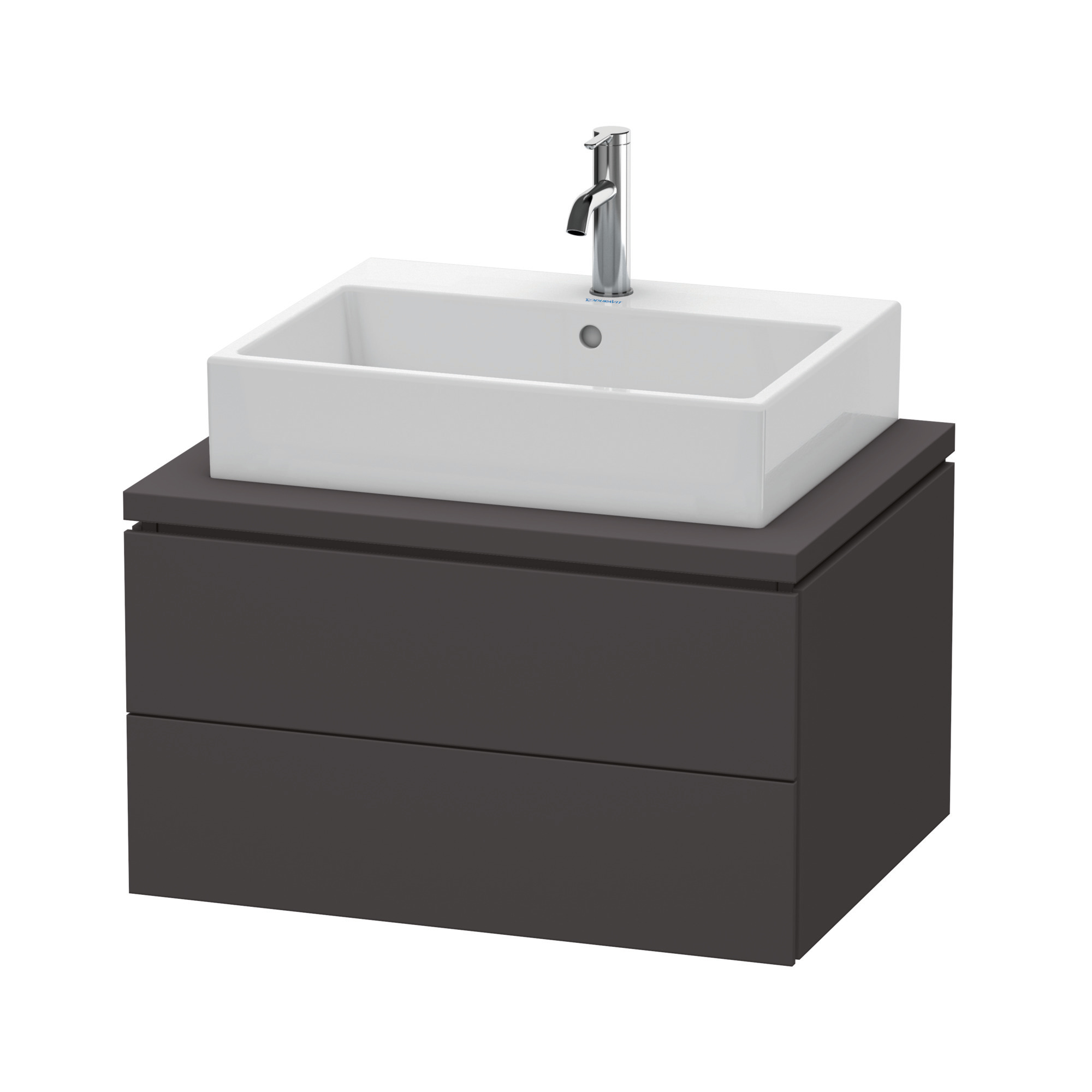 Duravit WTU für Konsole L-Cube 400x720x547mm 2 Schubkästen, Graphit Supermatt