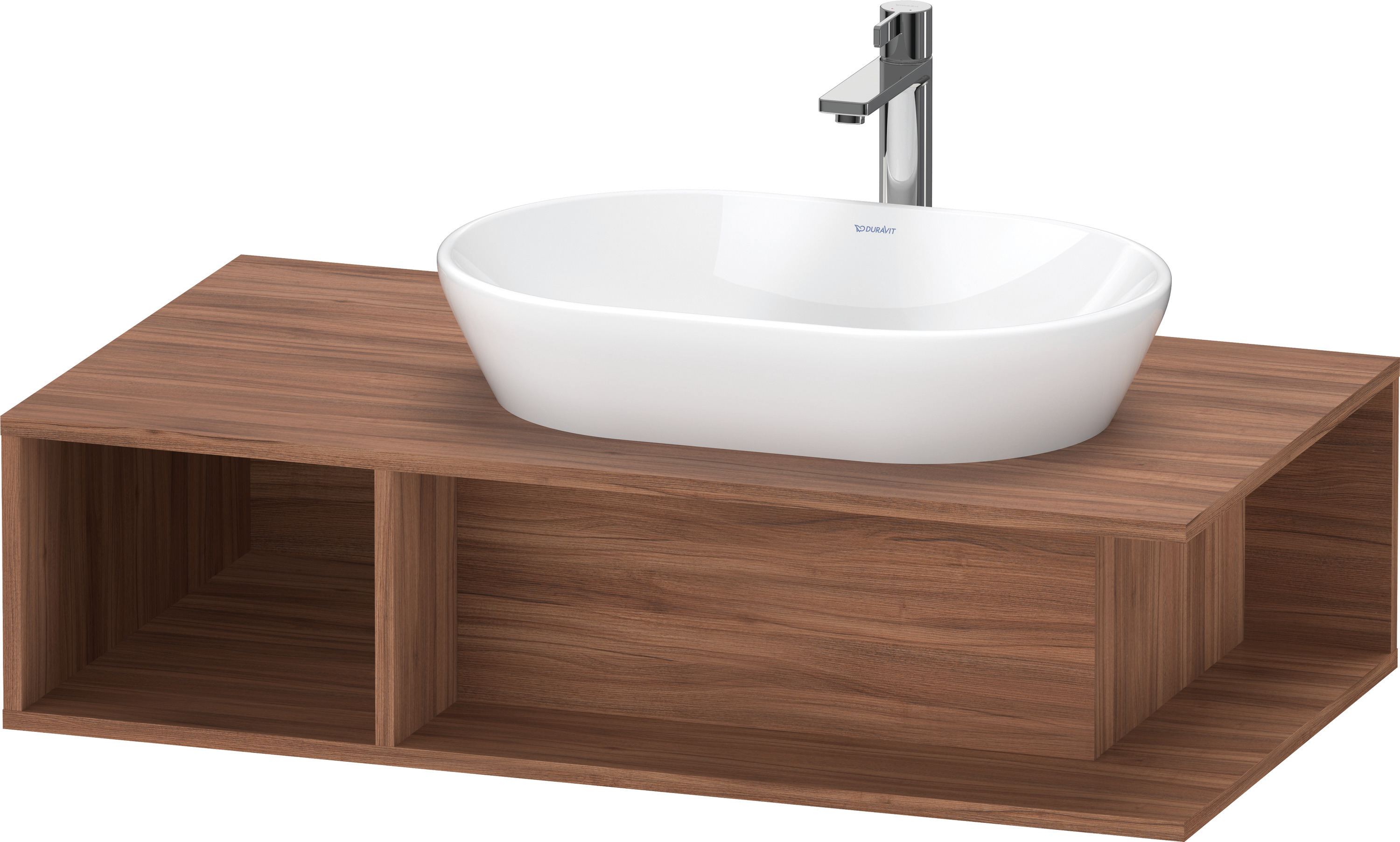 Duravit D-Neo WTU wandh.,1 offenes Fach l., 260x1000x550mm, Nussbaum Natur