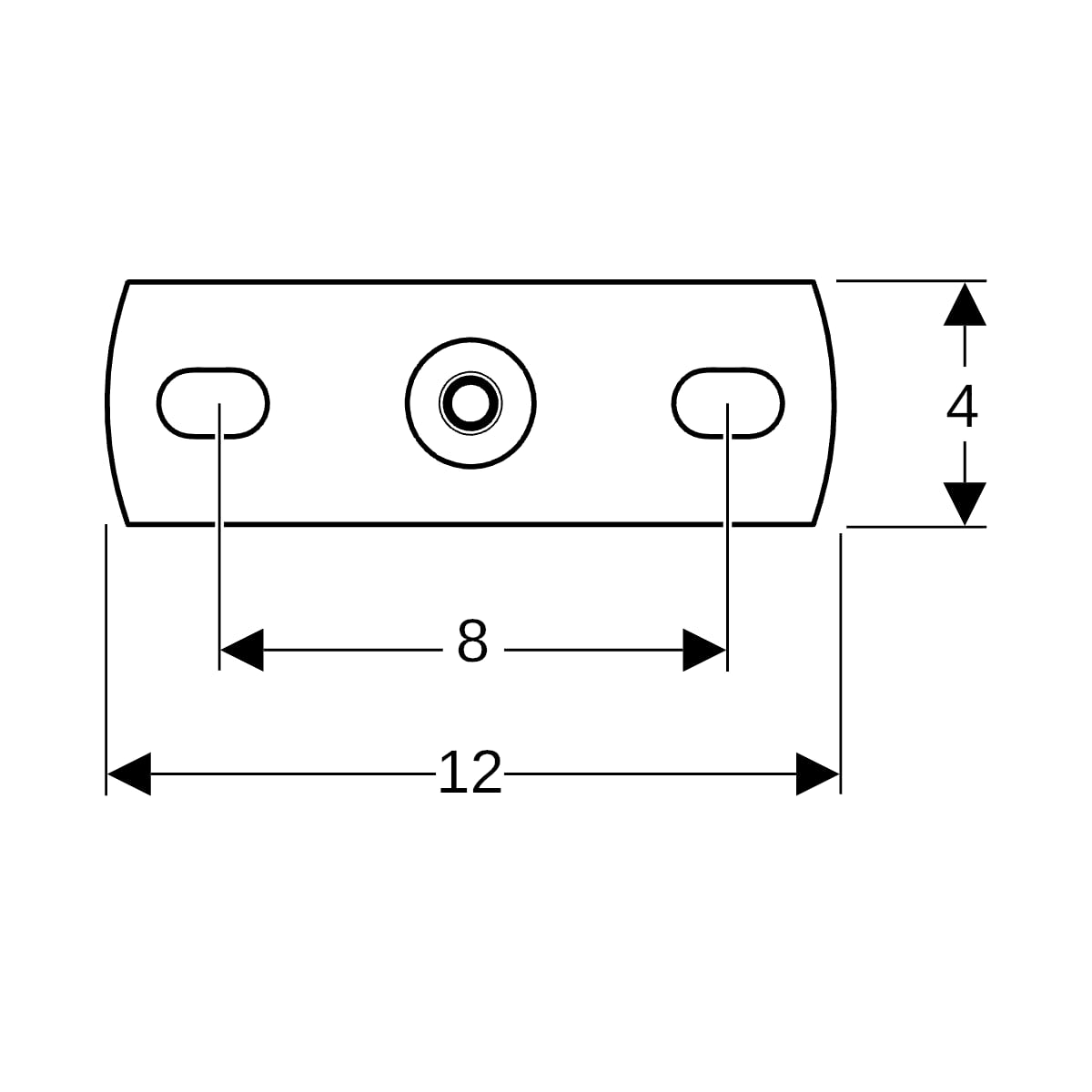 Geberit Grundplatte eckig 2-Loch mit Gewindemuffe M10 / G1/2
