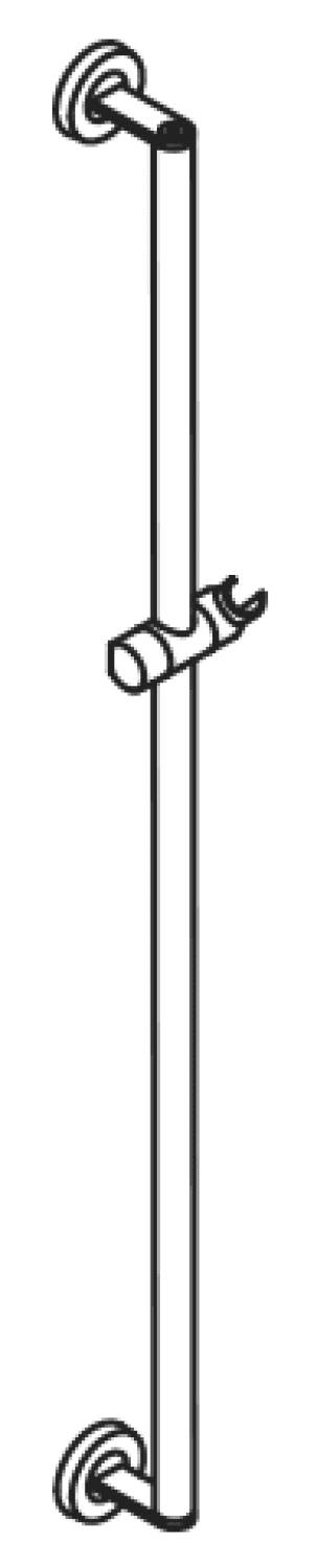 HEWI Brausehalterstange, d:25, L:1100, pulverbeschichtet dgrau tiefmatt