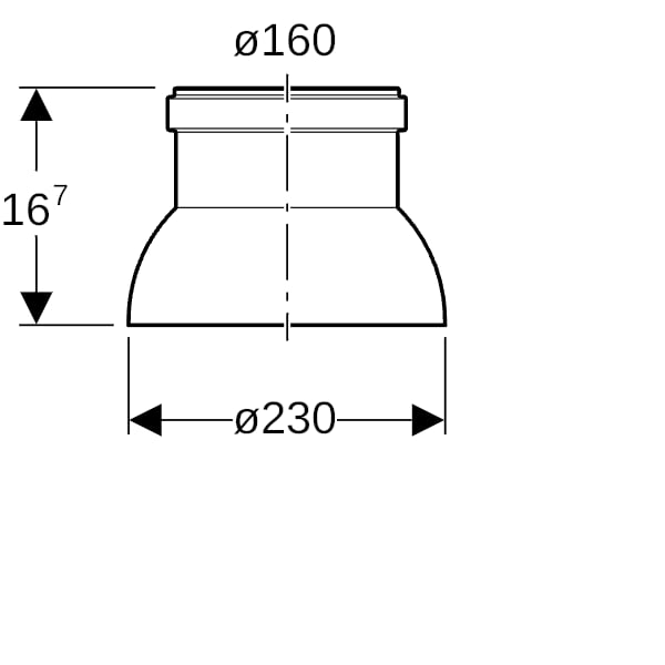 Geberit PE Dunsthut d160