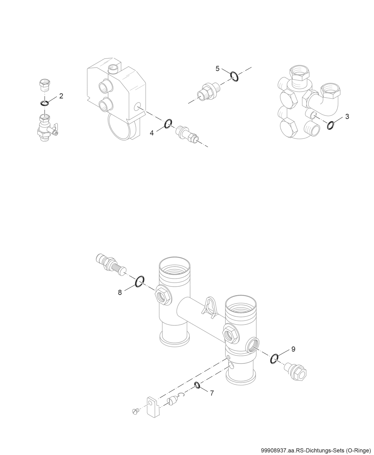 BOSCH Ersatzteil TTNR: 5594702 Dichtungs-Set O-Ring HS