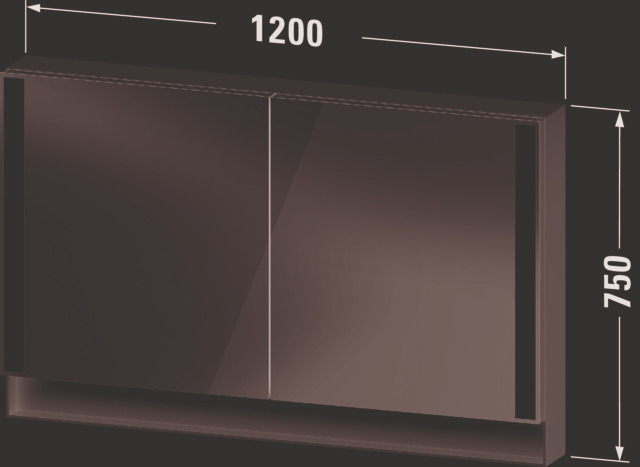 Duravit Qatego SPS,Tür:2,o.In-Bel,STD-Typ:F Wd-Mont. 1200x155x750mm,Weiß Matt,Dekor