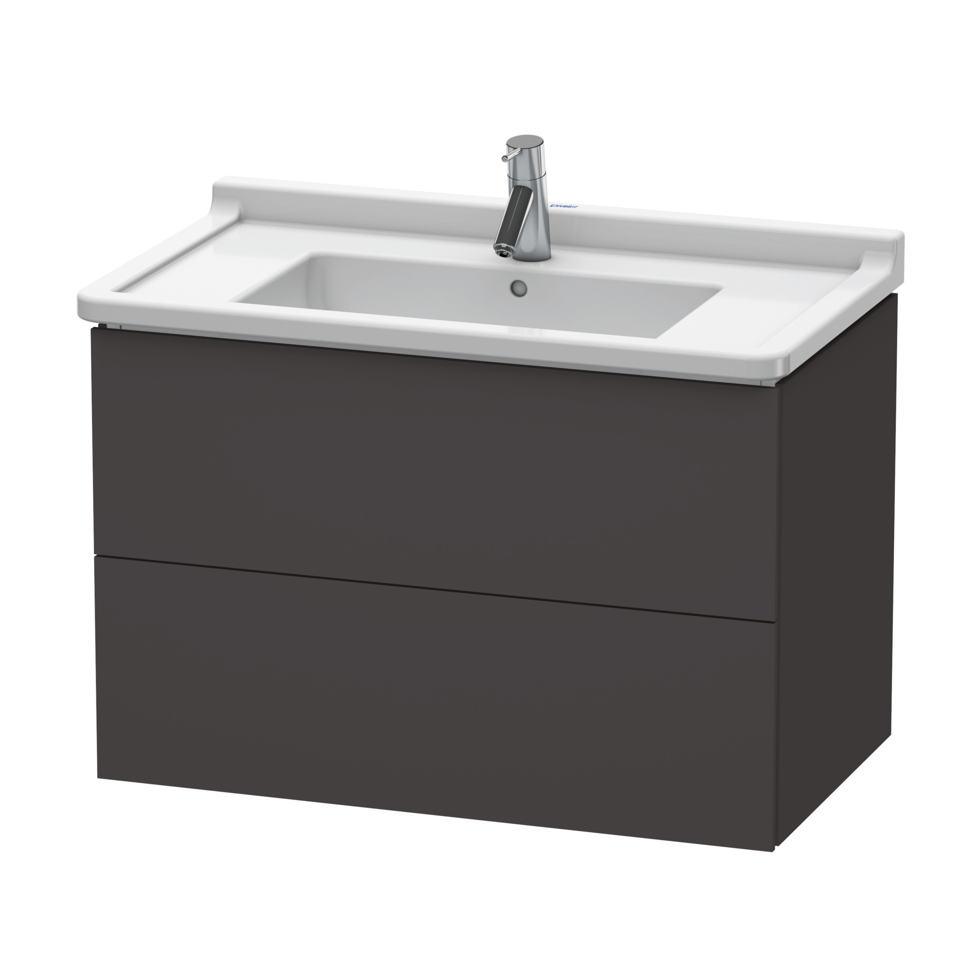 Duravit WTU wandh. L-Cube 469x820x558mm, 2 SchKa, 030480, Graphit Supermatt