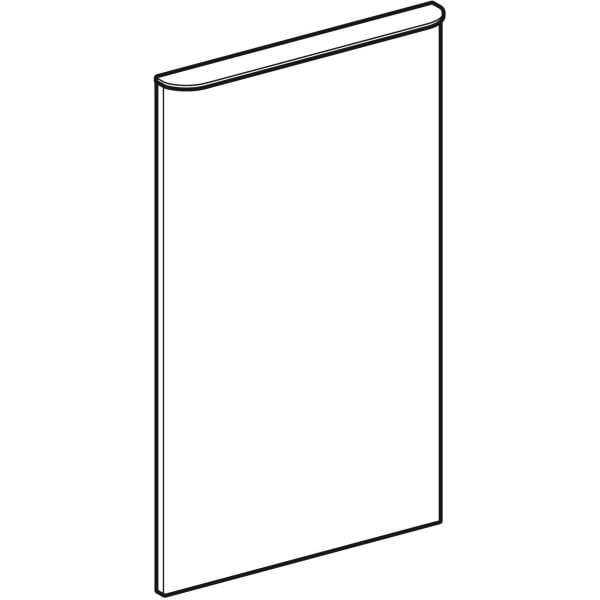 Geberit Tür, Anschlag li mit Griff, sand-grau Smyle eckig Seitenschrank, B: 36cm