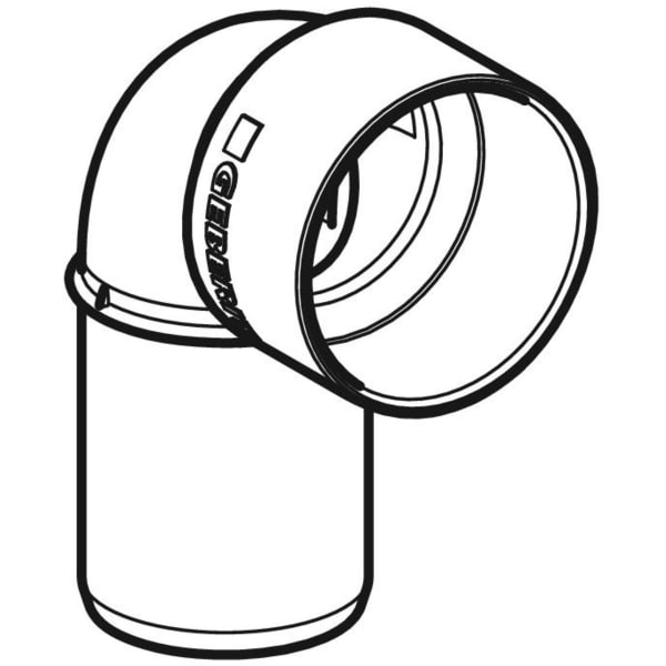 Geberit Silent-PP Anschlussbogen 90Gr d50/46
