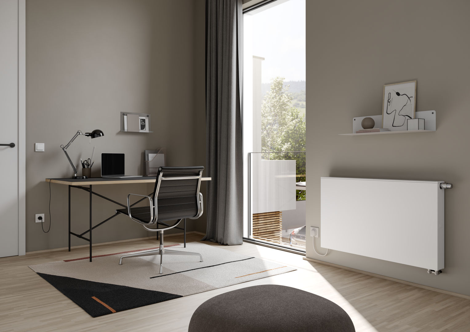 Kermi x-flair Plan-K T22 959x102x405 RAL9016, 10bar, m.Abd, BK